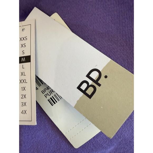 BP. Purple V-Neck Cropped Sweatshirt Top โ Size M โ New with Tags - Picture 3 of 3